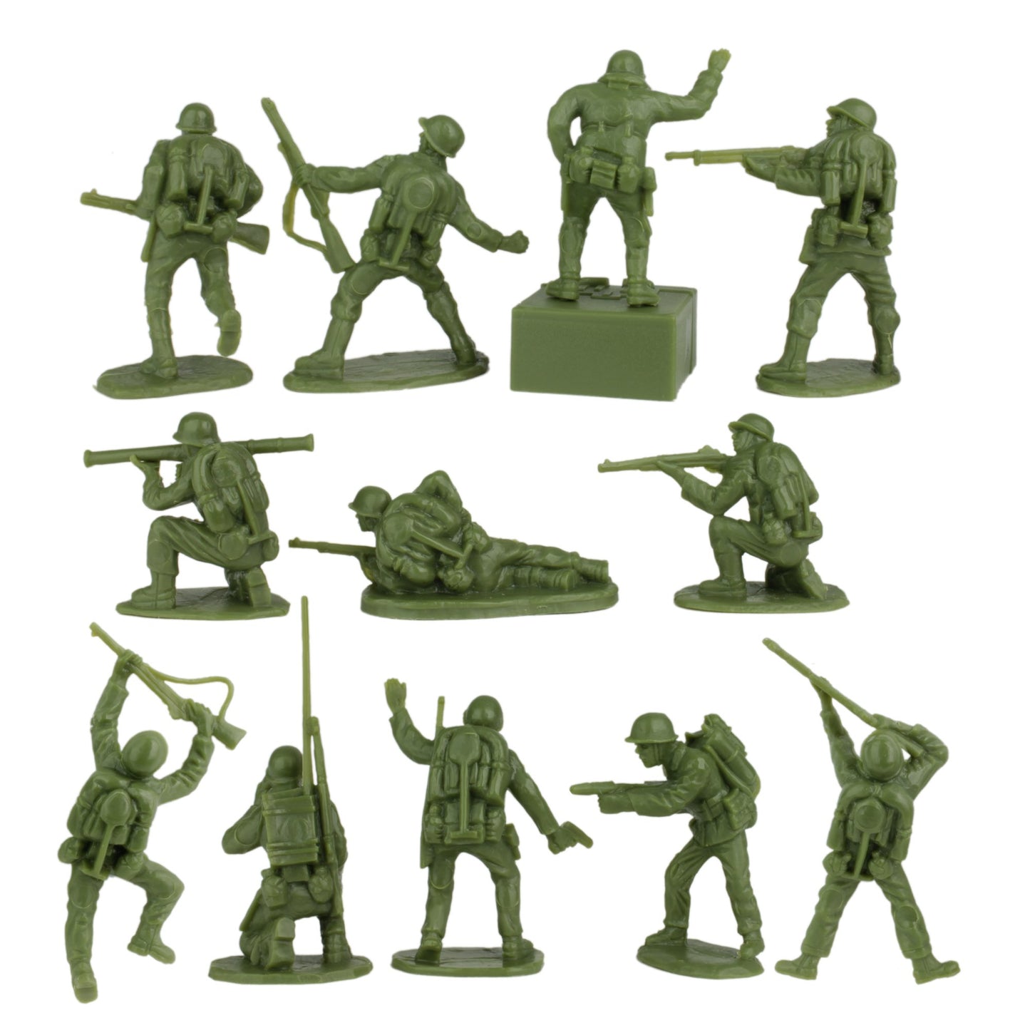 BMC WW2 Iwo Jima US Marines Plastic Army Men - 36 American Soldier Figures