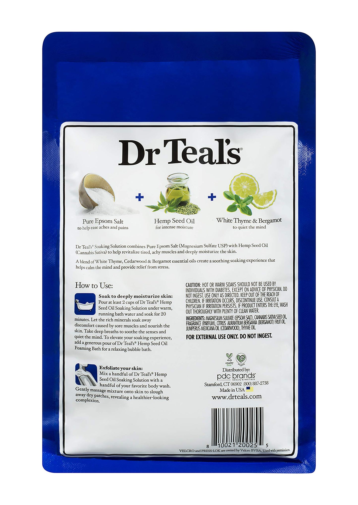 Dr. Teal's Pure Epsom Salt Soaking Solution Gift Set (2 Pack, 3lbs ea.) - Soothe & Sleep Lavender, Cannabis Sativa Hemp Seed Oil with Essential Oil Beauty and Personal Care Dr Teal's
