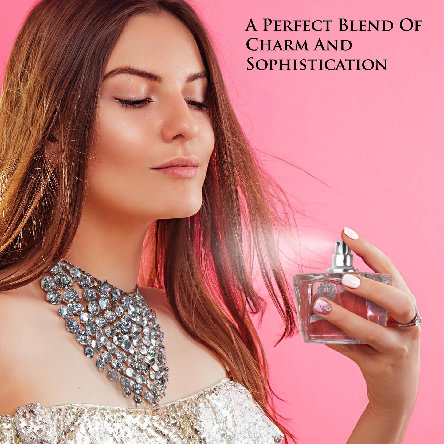 Verse Pink Crystal Eau De Parfum for Woman - Top Notes of Pomegranate, Yuzu & Iced Accord - Base Notes of Peony, Lotus, Magnolia, Amber, Musk