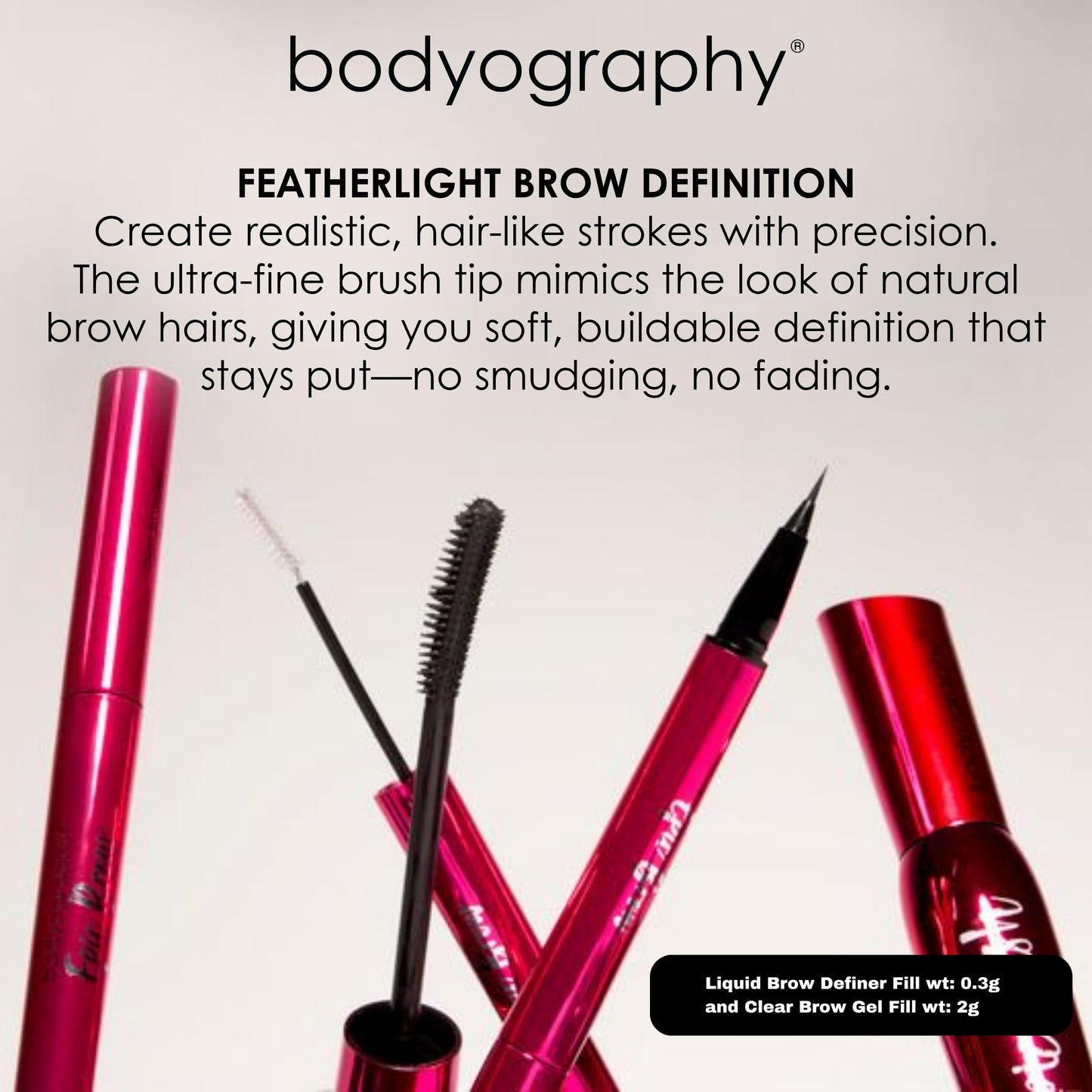 Bodyography Epic Brow Clear Brow Gel + Liquid Brow Definer | 2-in-1 Long-Wear Brow Shaper & Micro-Fine Pen | Hair-Like Strokes, Precise Definition…