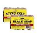 Taha African Black Soap Bar, Organic & 100% Natural, Soothing & Moisturizing, Healthy Cleansing - Great for Blemishes, Acne, Dry Scalp, and More