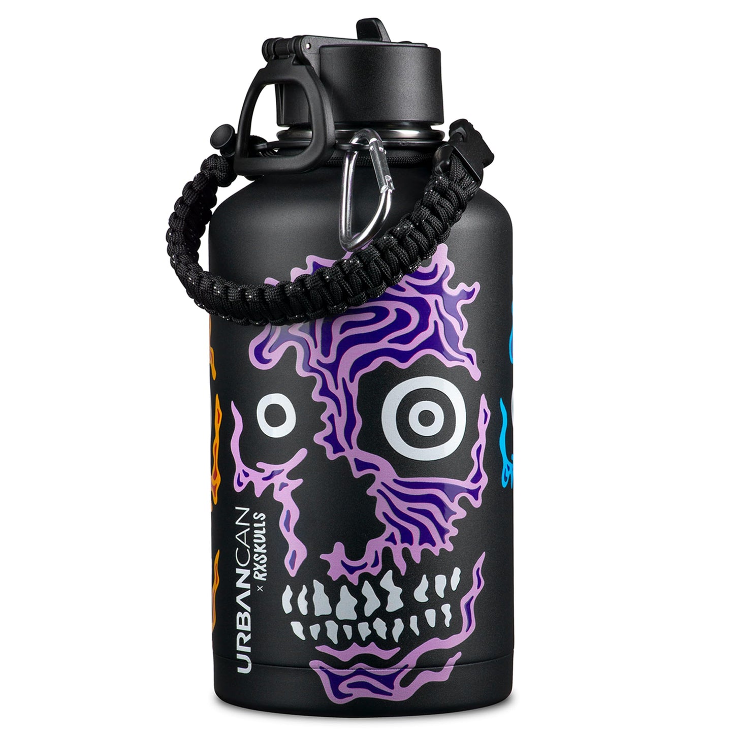 URBANCAN 64 oz Insulated Water Bottle with Straw, Chug & Cap Lids - Drink In Style with Stainless Steel Water Bottles for Sports, Gym & Travel…