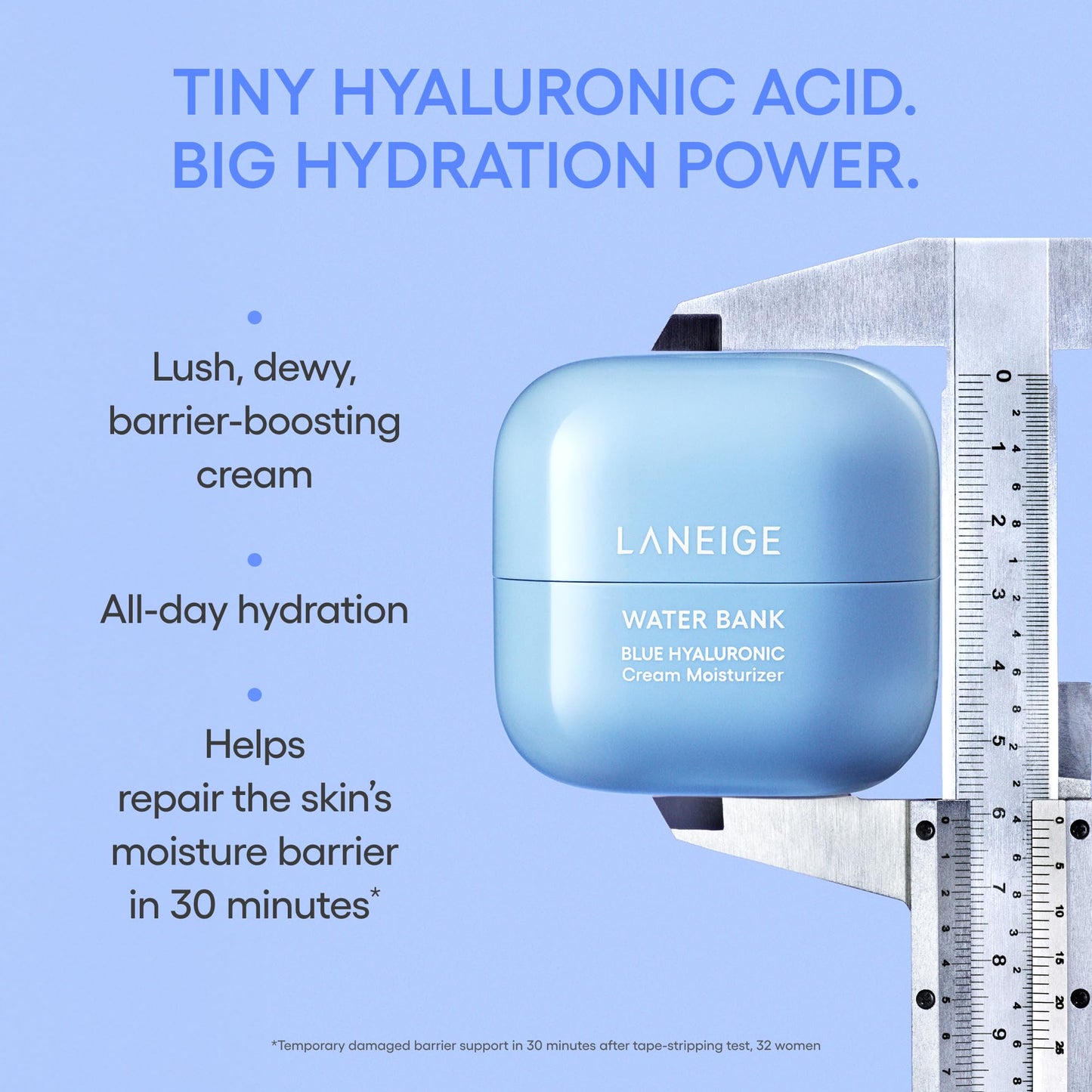 LANEIGE Water Bank Blue Hyaluronic Acid Cream Daily Face Moisturizer: Hydrating Korean Lightweight Face Cream with Ceramides & Squalane for Lasting Beauty and Personal Care LANEIGE