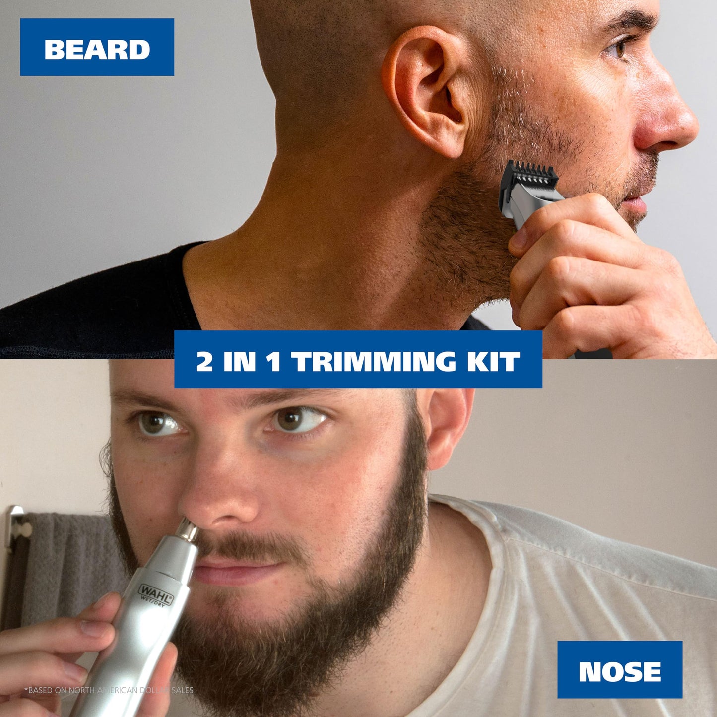 Wahl Groomsman Rechargeable Beard Trimmer kit for Mustaches, Nose Hair, and Light Detailing and Grooming with Bonus Wet/Dry Battery Nose Trimmer Beauty and Personal Care Wahl