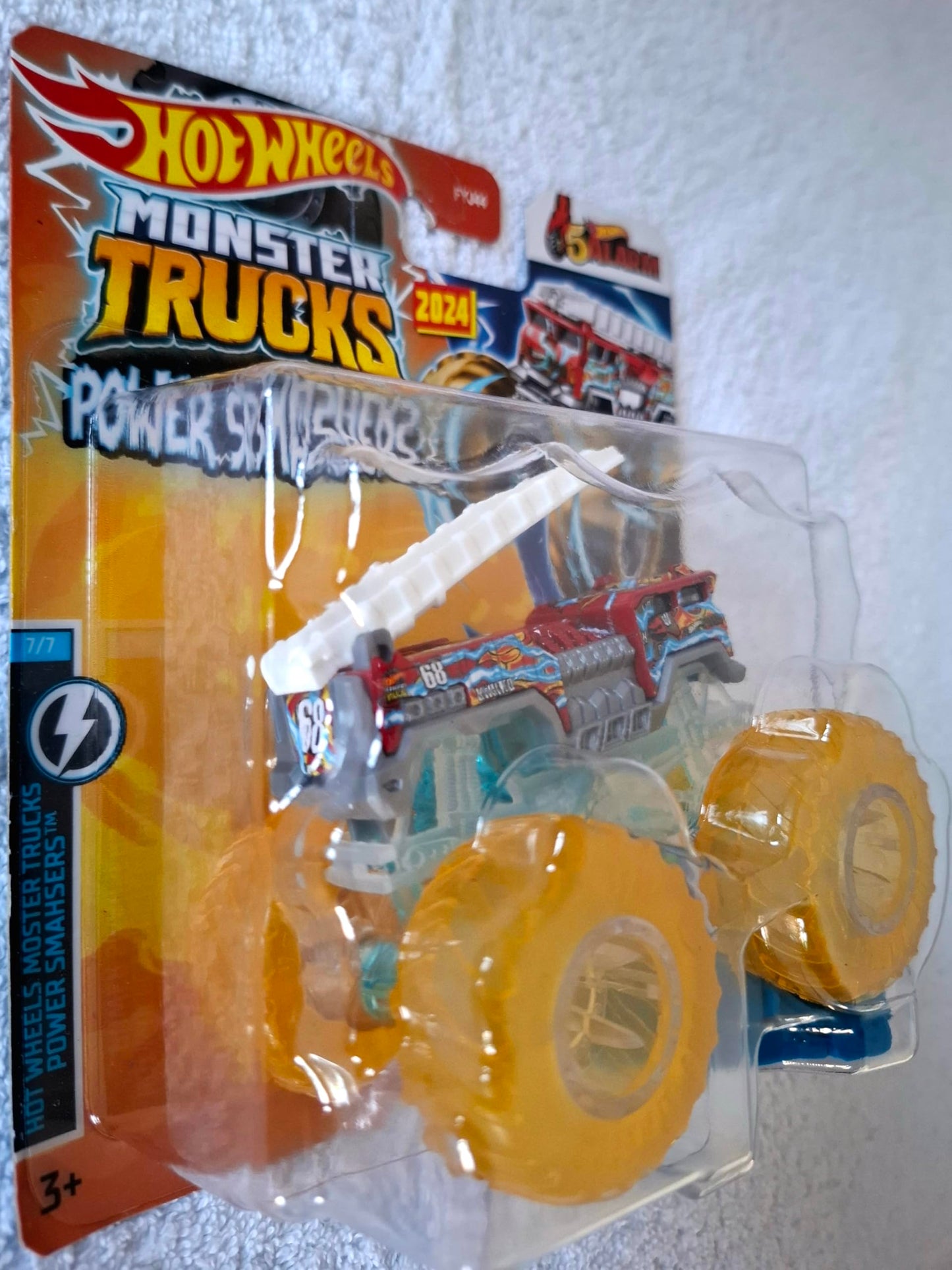 Hot Wheels Monster Trucks New for 2024 1:64 Scale Power Smashers (5 Alarm)
