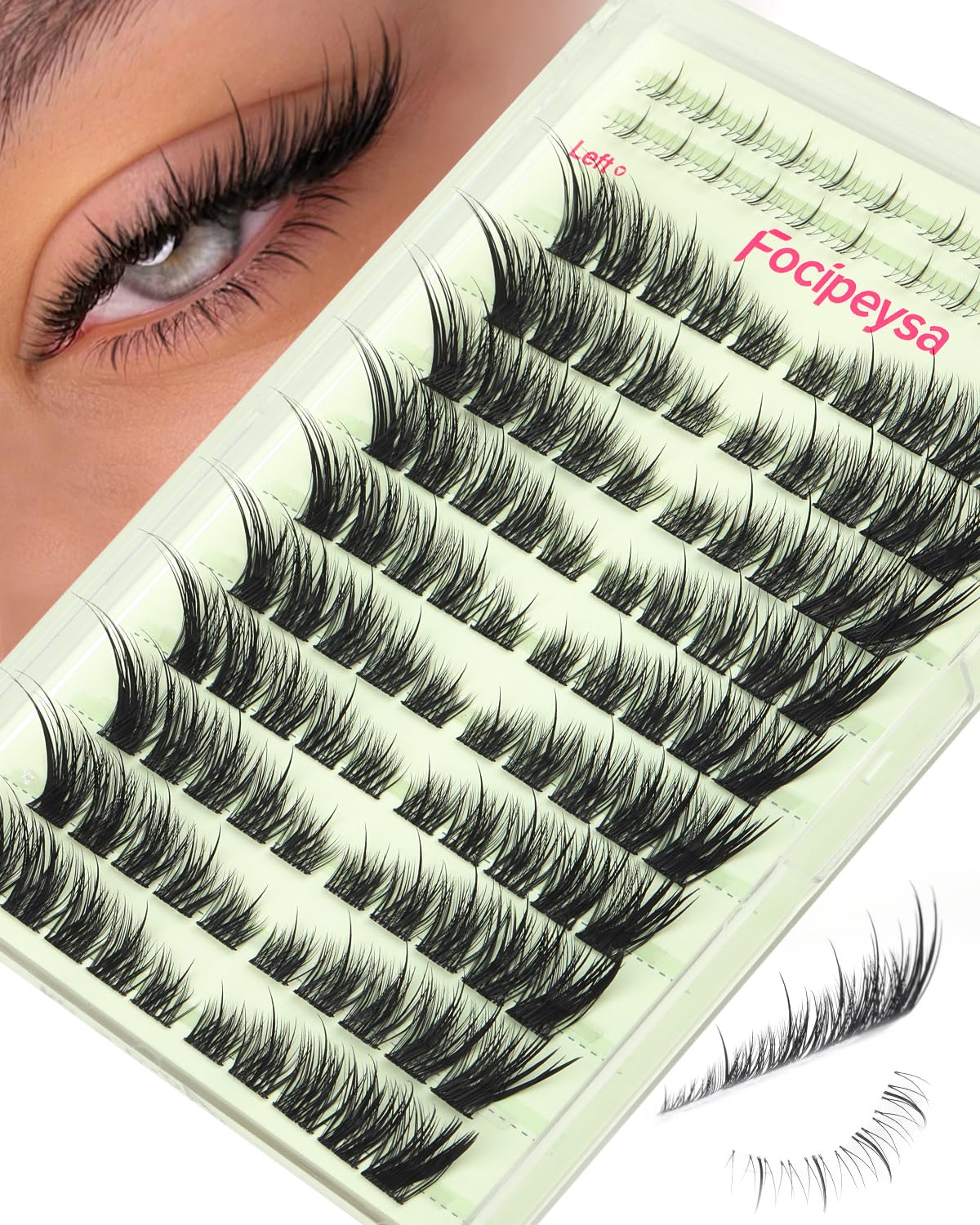 Focipeysa Wispy Lash Clusters Spiky Eyelash Clusters 10-18mm Eyelash Extensions Fox Eye Eyelash Right Left Individual Lashes Foxtail Lashes Thin Soft Beauty and Personal Care Focipeysa Default Title