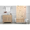 Avanti Linens - Fabric Shower Curtain, Nature Inspired Bathroom Decor (Gilded Birds Collection, 72")