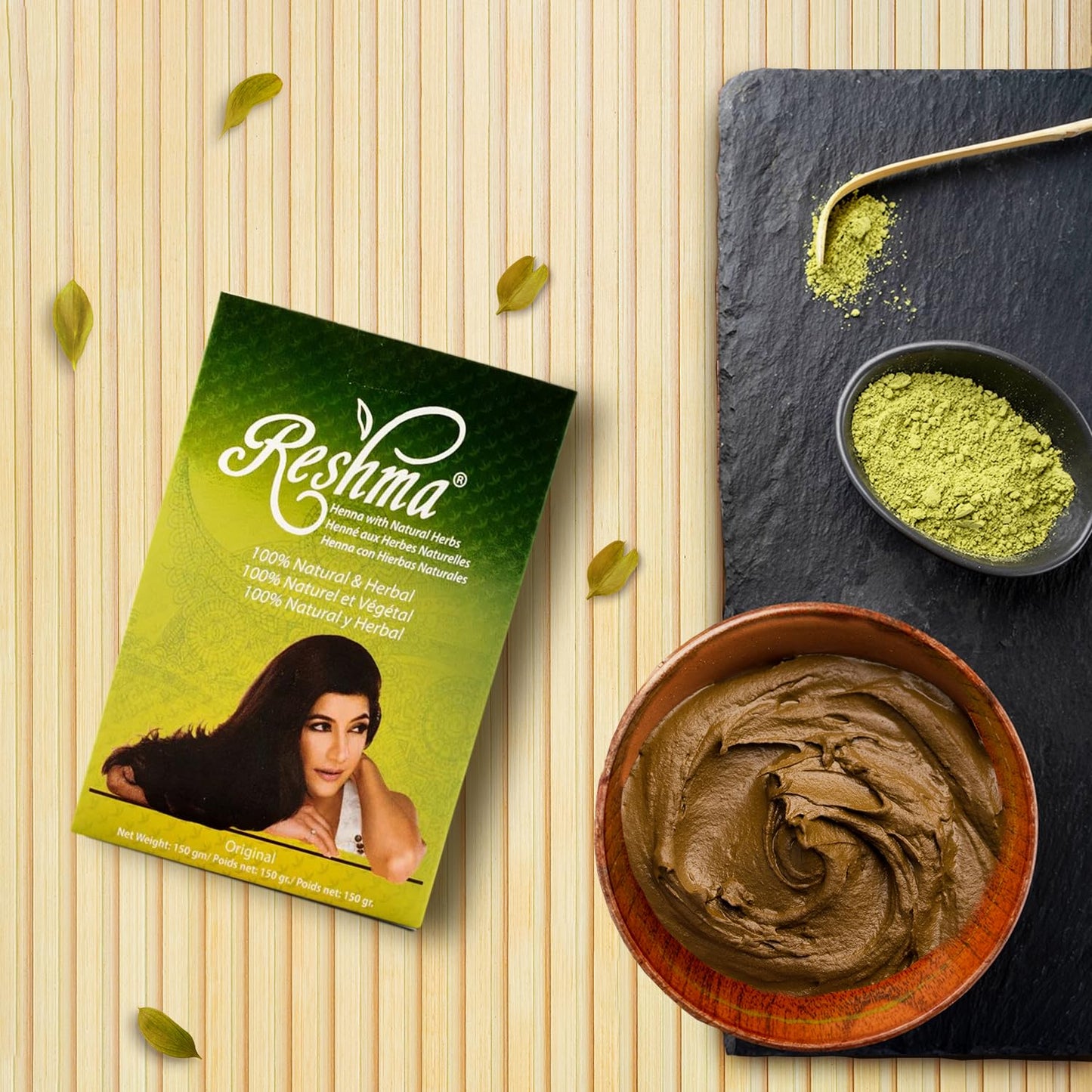 Reshma Beauty 100% Pure Henna Powder (Lawsonia Inermis) - Single-Ingredient Natural Hair Color for Gray Blending, Shine & Strength - Ayurvedic Henna