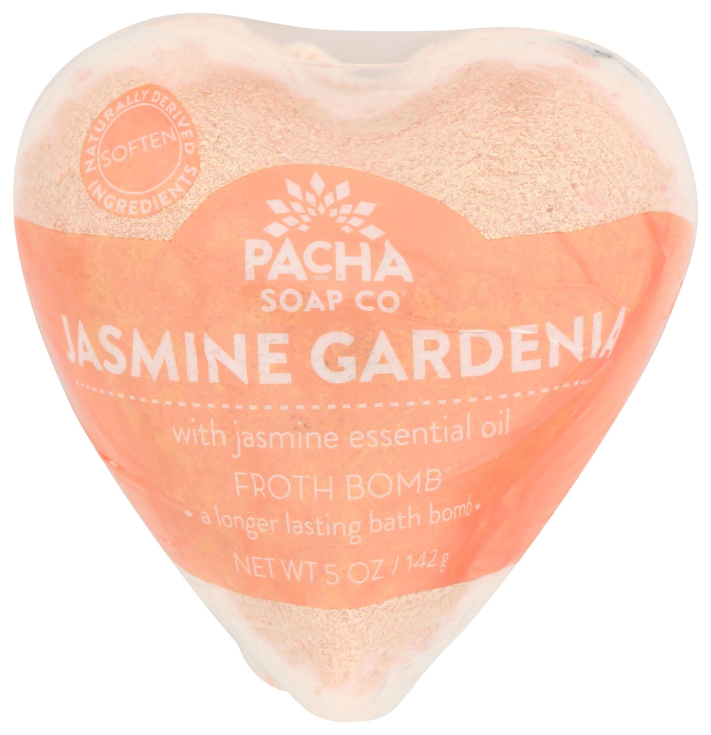 Pacha Soap Jasmine Gardenia Heart Froth Bomb, 5 Oz