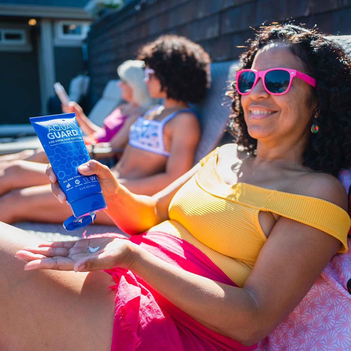AQUA GUARD Pre-Swim Hair Defense | Protect Hair Before You Swim | Prevents Chlorine Damage + Softens Hair While Swimming | Made in California | Color