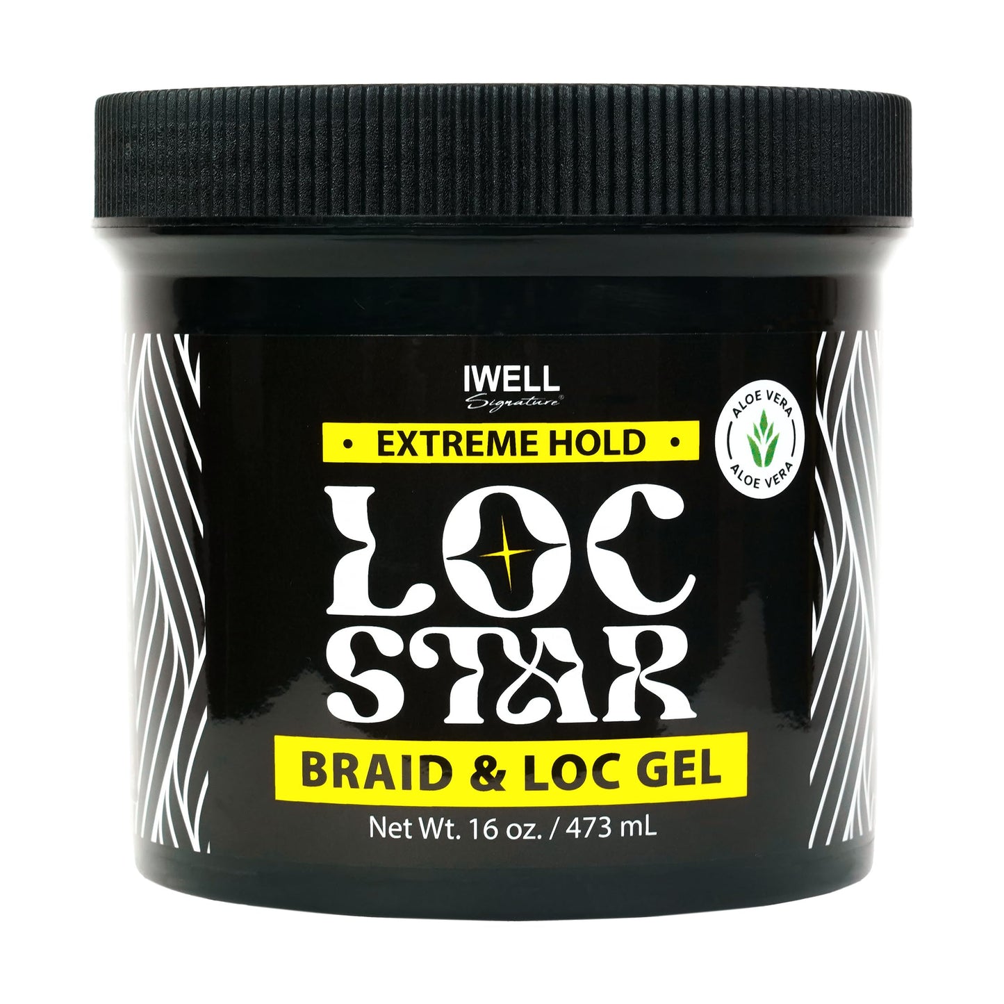 IWELL Signature Loc Star Braid & Loc Gel, 16 fl oz | Extreme Hold for Braids, Locs, Twists, Cornrows & Edges | Smooths & Tames Frizz | No Heavy