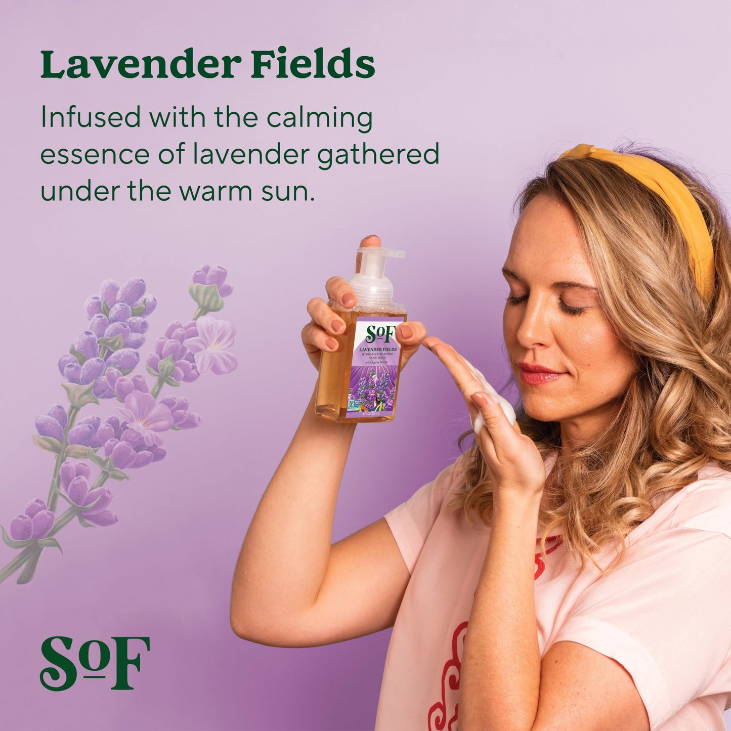 South Of France SoF Hydrating Foaming Hand Wash - With Organic Agave Nectar & Coconut Oil- Vegan & Non GMO- Free From Phthalates, Sulfates & Parabens