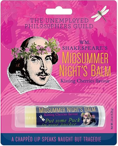 The Unemployed Philosophers Guild Shakespeare's Midsummer Night's Lip Balm - Cherry Flavored, Cruelty-Free and Made in the USA from Natural