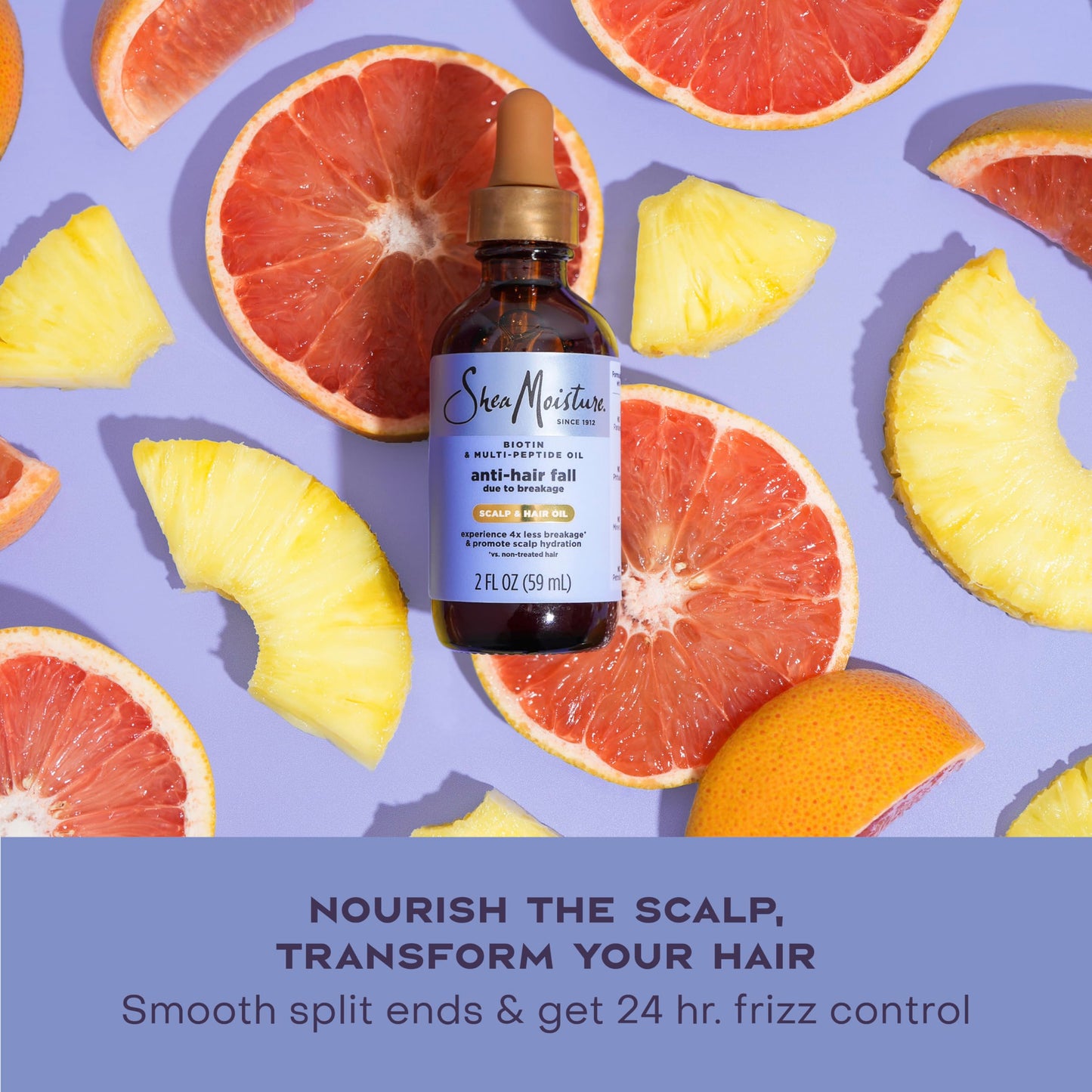 SheaMoisture Scalp & Hair Oil Anti-Hair Fall for Healthy Looking Hair and Moisturized Scalp, with Biotin & Multi-Peptide ScalpBoost Technology, 2 oz