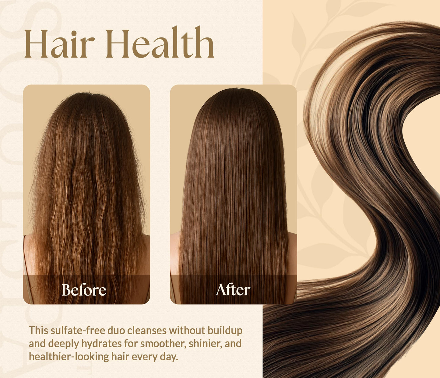 SOULSPA PURE Biotin Rice Water Shampoo and Conditioner Set - Thickening Formula with Rice Protein & Keratin - Strengthening Hair Care for Thinning