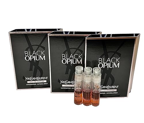 Yves Saint Laurent YSL Black Opium EDP Sample Women Perfume 1.2 ml / 0.04 oz - set of 3