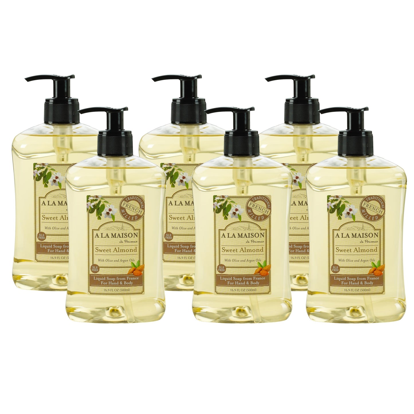 A LA MAISON French Liquid Hand Soap, Almond - Natural Hand Wash Made with Essential Oils - Biodegradable, Plant-Based, Vegan, Cruelty-Free, Alcohol Beauty & Personal Care A LA MAISON