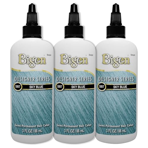 Bigen SB7 Sky Blue Designer Series Semi-Permanent Hair Color (pack of 3)