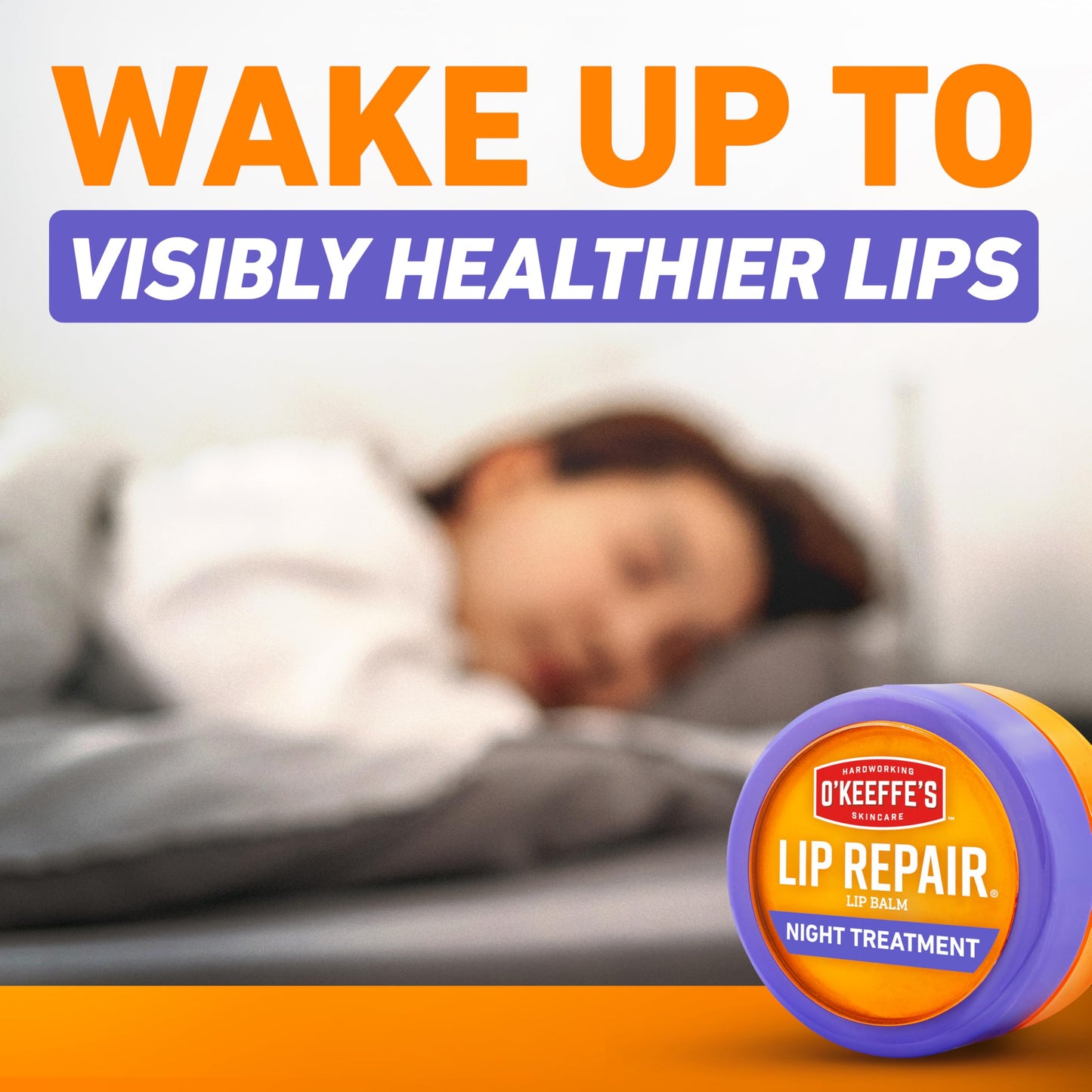 O'Keeffe's Lip Repair Night Treatment Lip Balm for Dry, Cracked Lips - 0.25 Ounce Jar (2 Pack) - Moisturizer for Extremely Cracked, Dry Lips