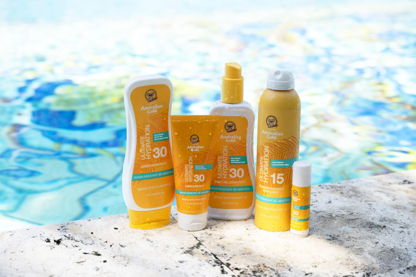 Australian Gold Spray Gel Sunscreen Moisturize Hydrate Skin, Broad Spectrum, Water Resistant, NonGreasyc, Oxybenzone Free, Cruelty Free, SPF 30