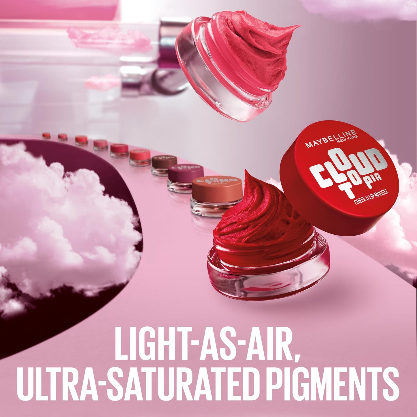 Maybelline Cloudtopia Blush for Cheeks and Lip Mousse, Ultra-Vivid, Pigmented Formula for Up to 14HR of Blush and Lip Makeup Color, Toasted Sky, 1 Beauty and Personal Care MAYBELLINE