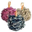 Fishent Bath Sponge Shower Loofahs 60g, 3 Pack Soft Net Body Scrubber, Durable Mesh Shower Pouf Bath Loofah Sponge Body Wash Puff for Women and Men