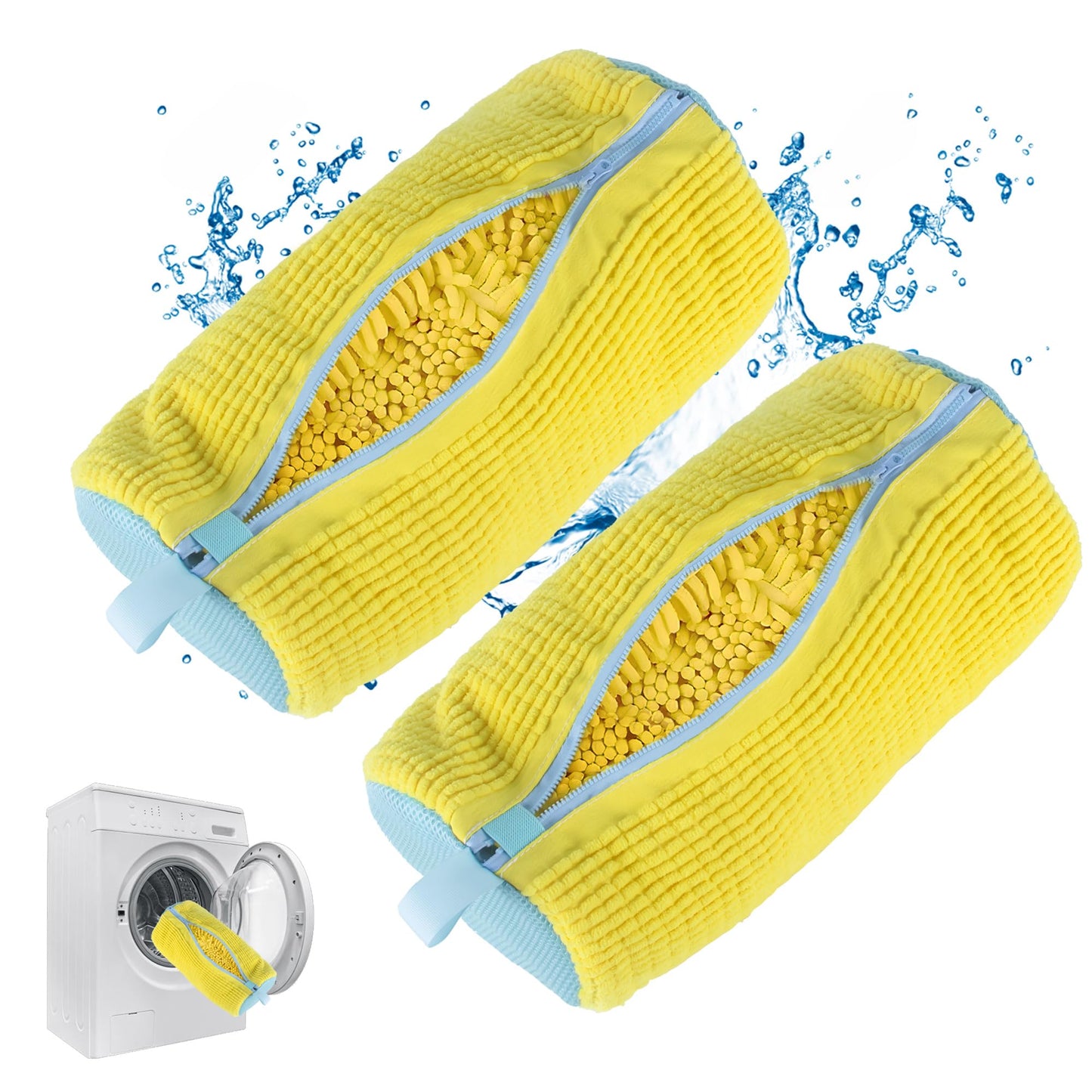 MACTANO Shoe Washing Machine Bag, Sneaker Cleaning Laundry Shoe Bag for Washer Dryer 2PCS