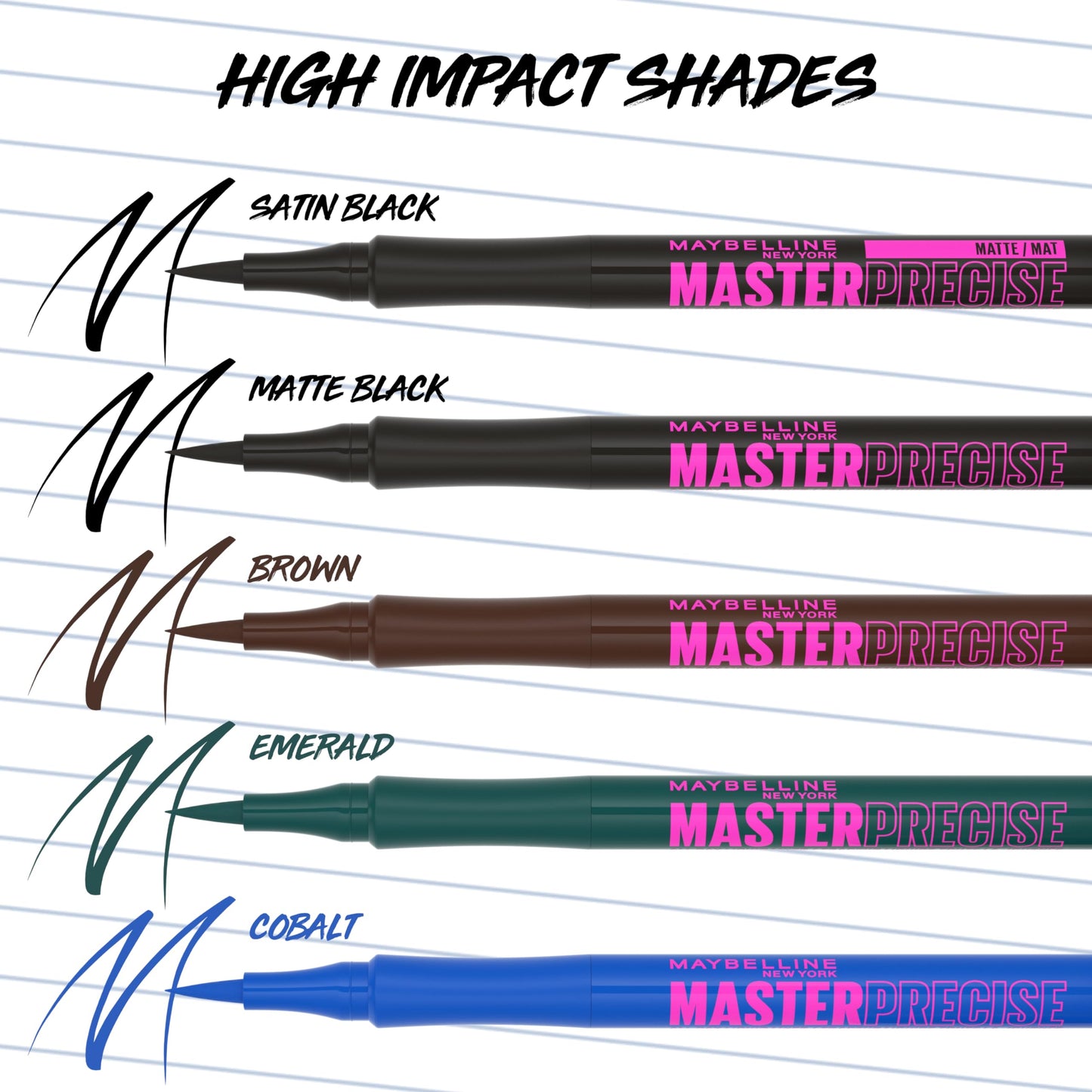Maybelline Eyestudio Master Precise All Day Waterproof Liquid Eyeliner Makeup, Black, 1 Count (Packaging May Vary)