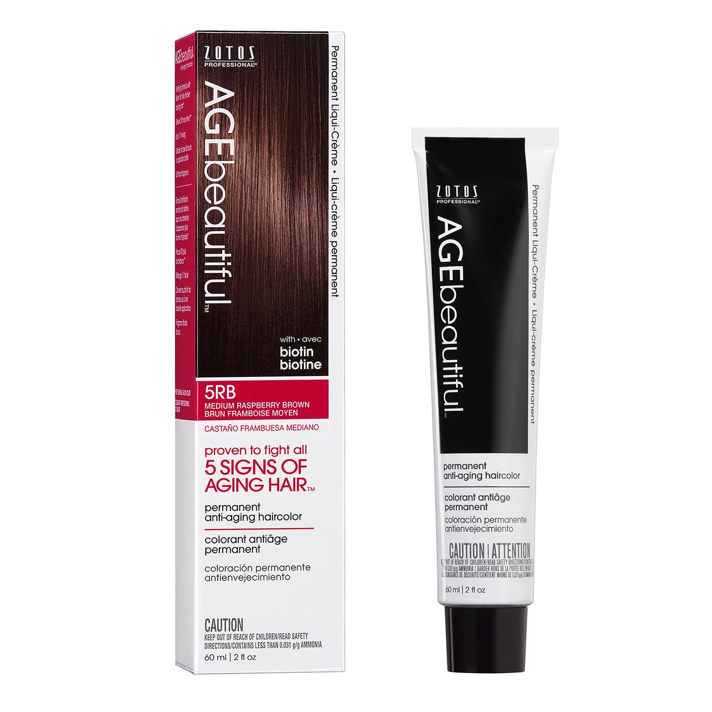 AGE beautiful Permanent Hair Color Dye Liqui Creme | 100% Gray Coverage | Anti-Aging Haircolor | Biotin for Thicker, Fuller Hair | Professional Salon