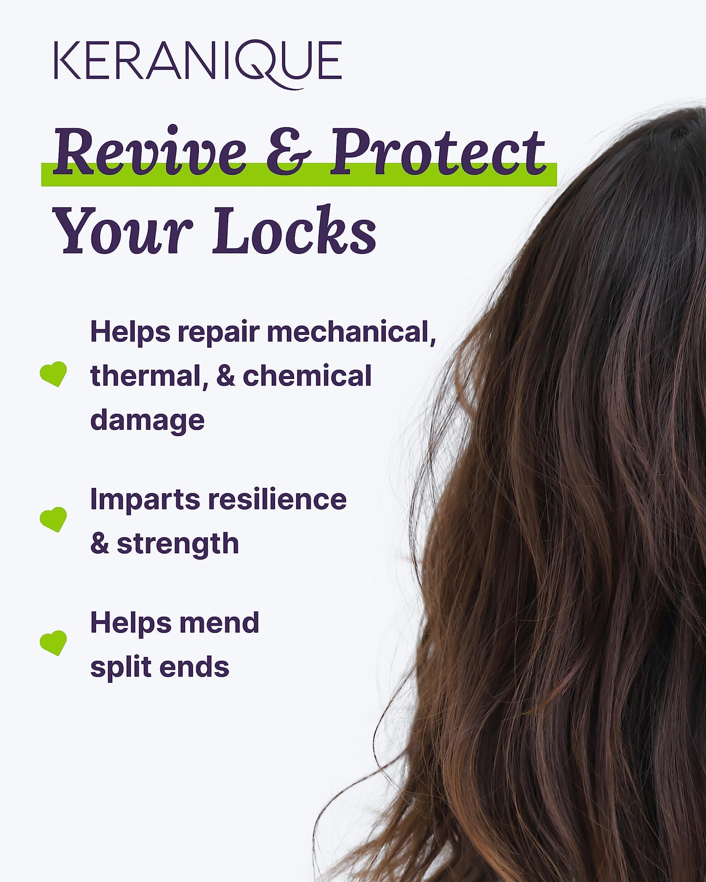 Keranique Damage Control Anti-Breakage Shampoo & Conditioner for Damaged, Thinning Hair - Intense Repair, Strengthening with Keratin, Biotin