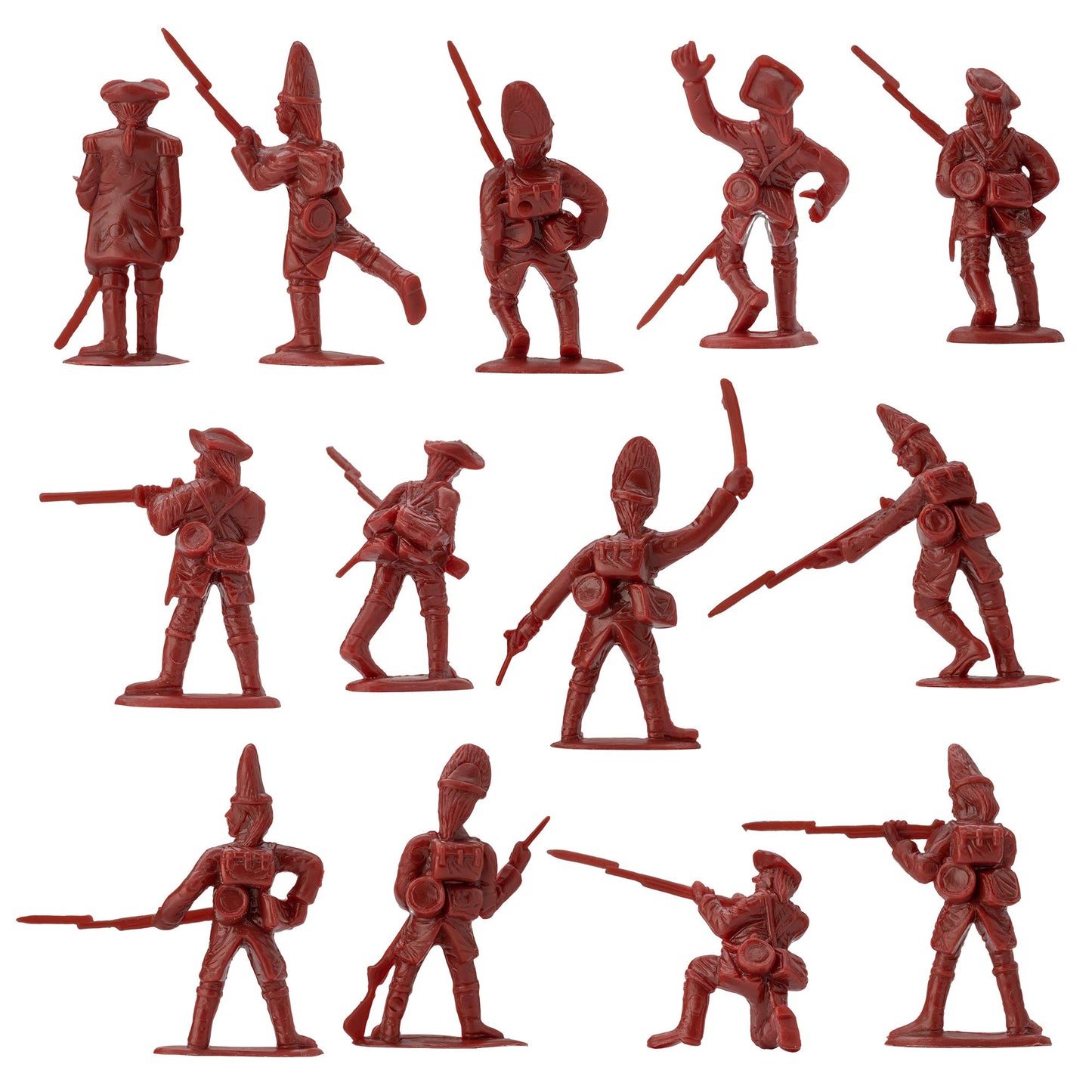 BMC Revolutionary War Plastic Army Men - 44pc Brandywine Battle Soldier Figures
