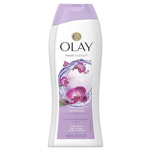 Olay Fresh Outlast Soothing Orchid & Black Currant Body Wash 13.5 oz, Packaging May Vary