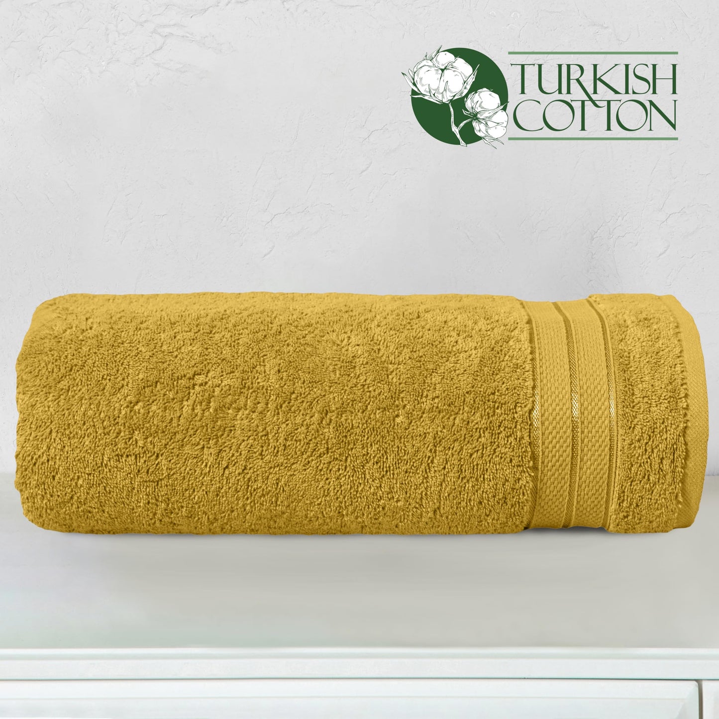 Elegant Comfort Three Line Popcorn Towel Set for Bathroom 35 x 70 inches, Premium Hotel Quality 1-Pack Jumbo Towels, 100% Turkish Cotton, Soft…