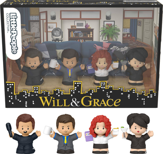Little People Collector Will and Grace TV Series Special Edition Set for Adults & Fans, 4 Figures in a Display Package (Amazon Exclusive)