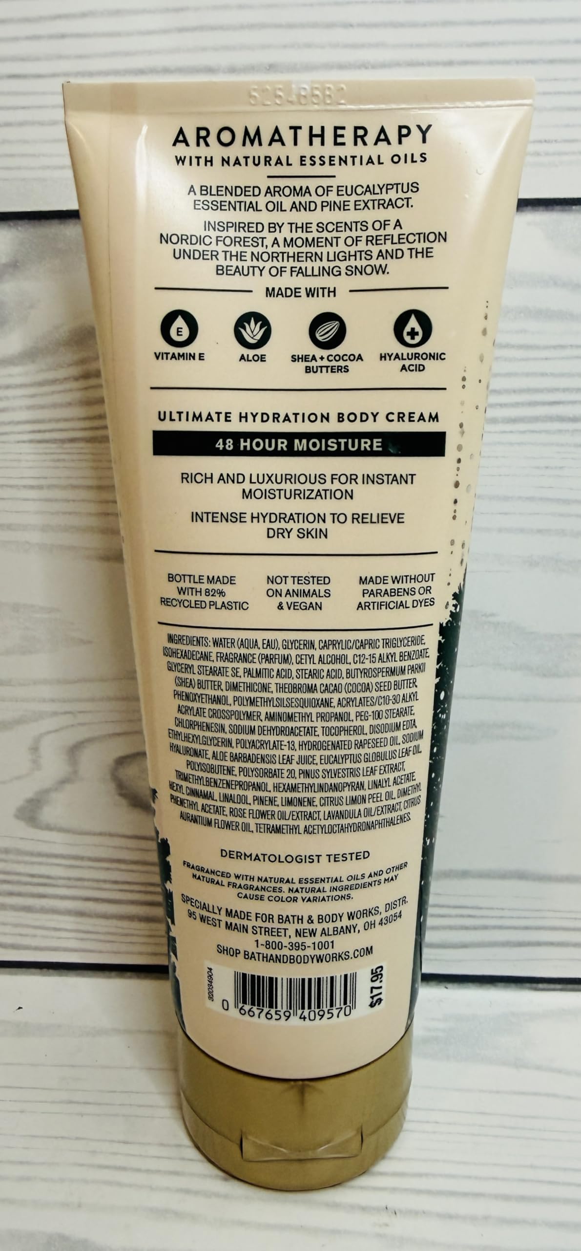 Bath & Body Works Unisex Eucalyptus Pine Ultimate Hydration Body Cream 8 Ounces Pack of 2