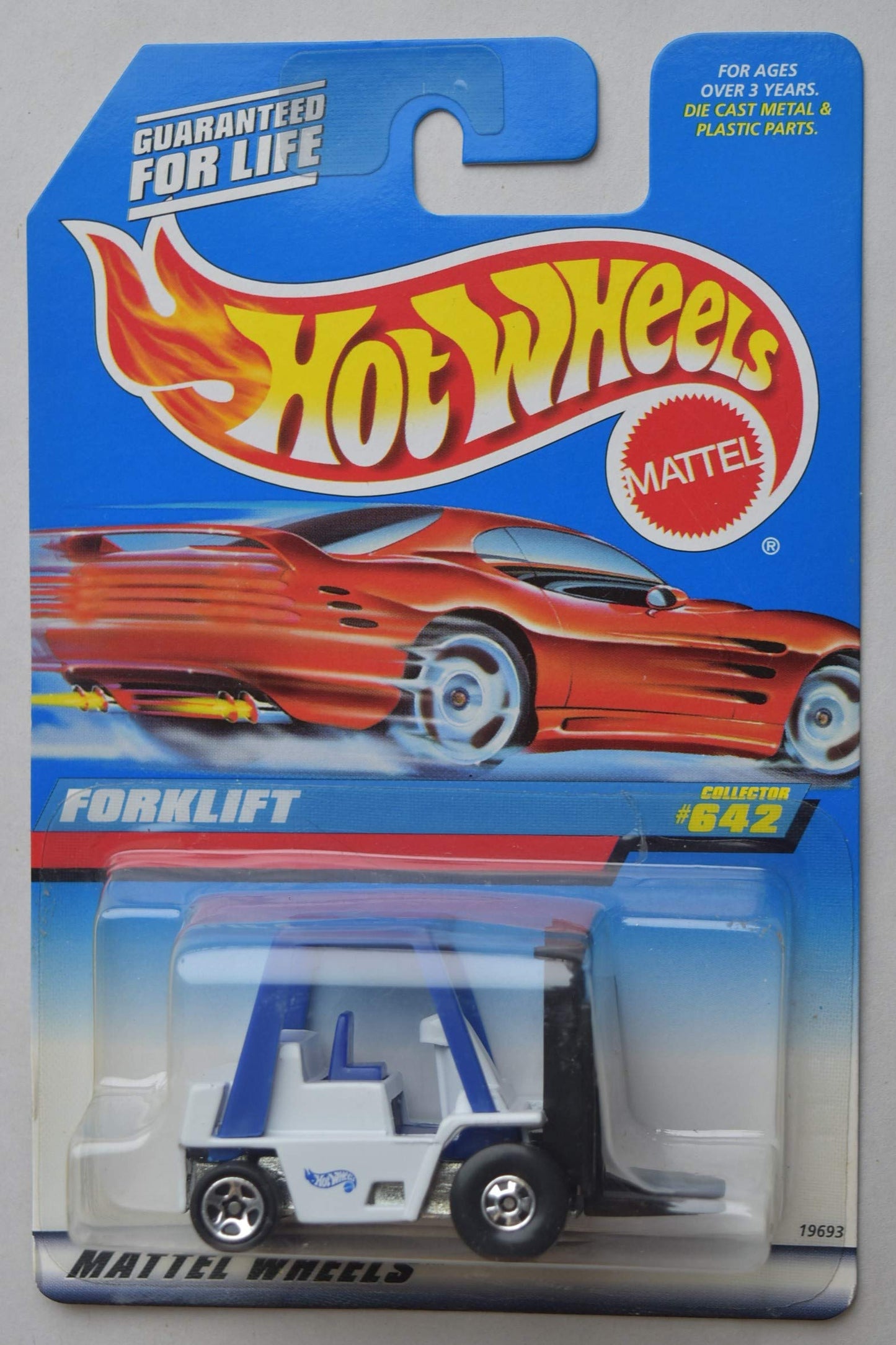 Hot Wheels 1:64 Scale DIE CAST, White/Blue Forklift #642