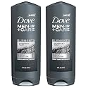 Dove Men + Care Body And Face Wash - Elements - Charcoal + Clay - Net Wt. 18 FL OZ (532 mL) Per Bottle - Pack of 2 Bottles