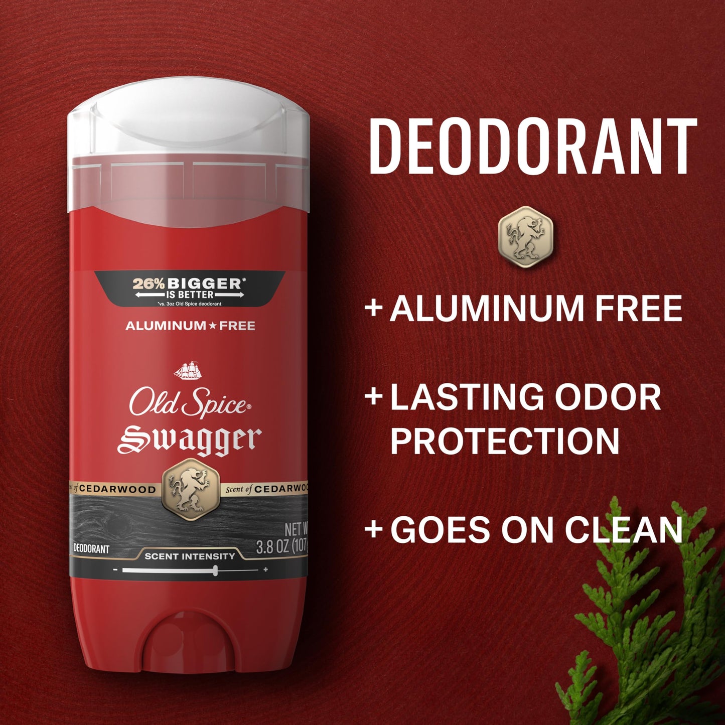 Old Spice Aluminum Free Deodorant for Men, 24/7 Protection to Eliminate Odors, 24/7 Freshness & Lasting Scent, Swagger with Lime & Cedarwood Scent Beauty and Personal Care Old Spice