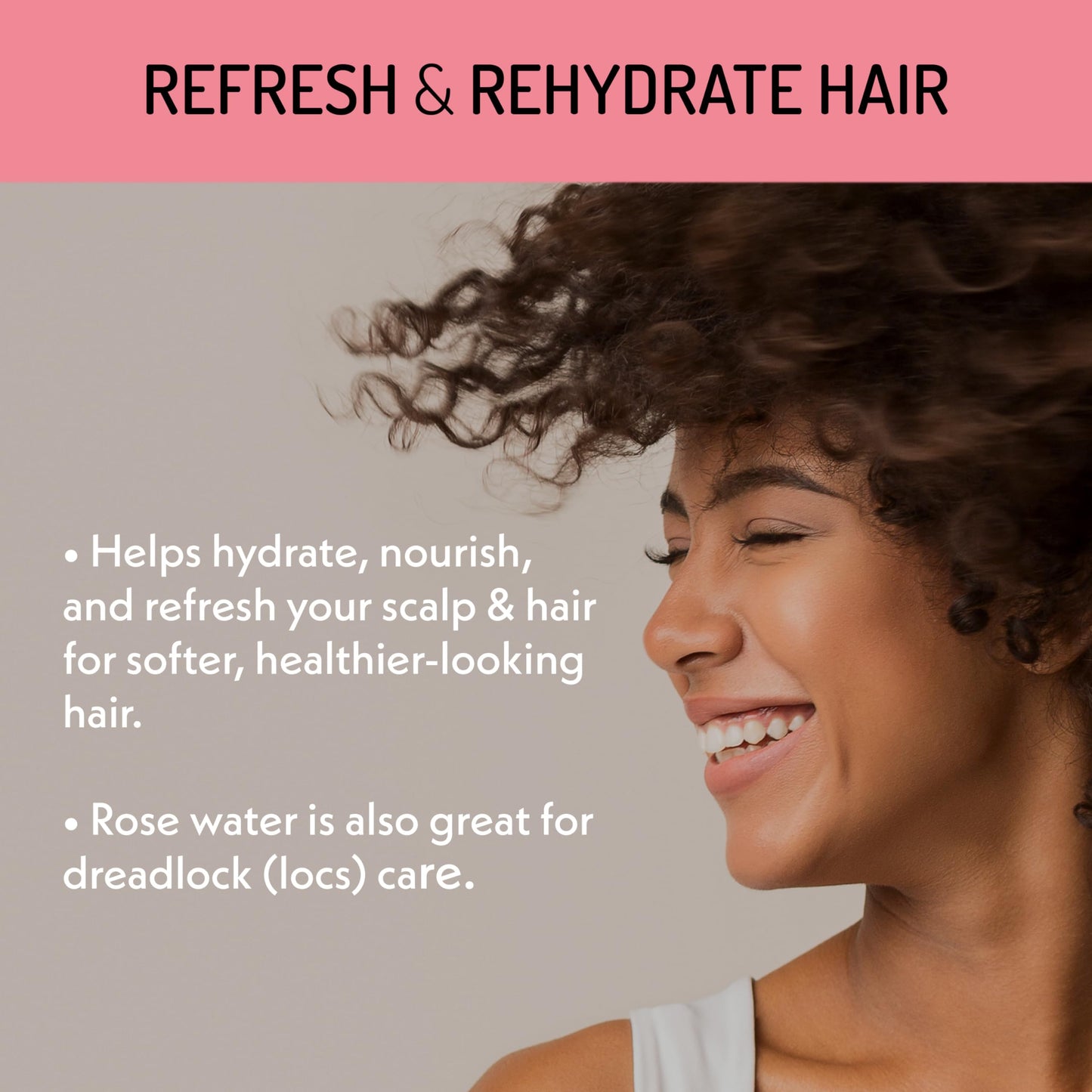 Eve Hansen Organic Rose Water Spray for Face | Huge 8 oz Moroccan Rosewater Face Toner and Makeup Setting Spray | Soothing Neck and Face Mist