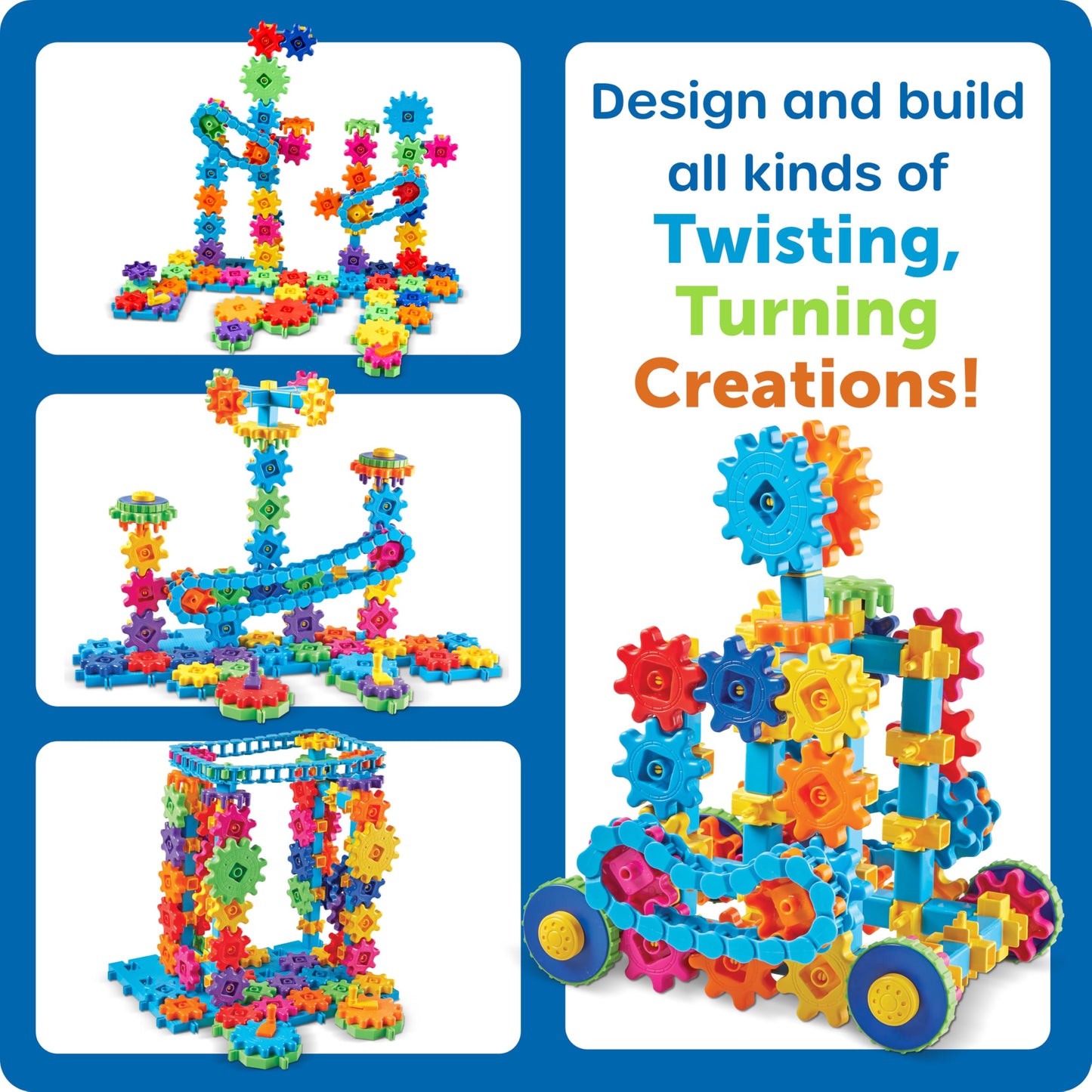 Learning Resources Gears! Gears! Gears! Mega Builds – STEM Building Toys for Kids, Fine Motor Skills, Science & Construction Playset