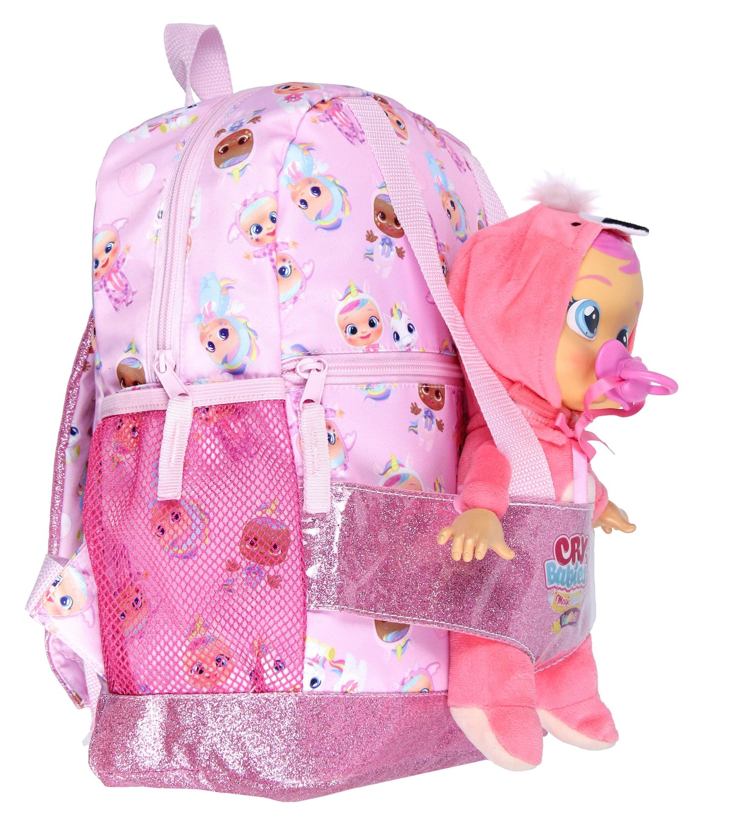 INTIMO Cry Babies Magic Tears Characters Baby Doll Carrier Dual Compartment Backpack