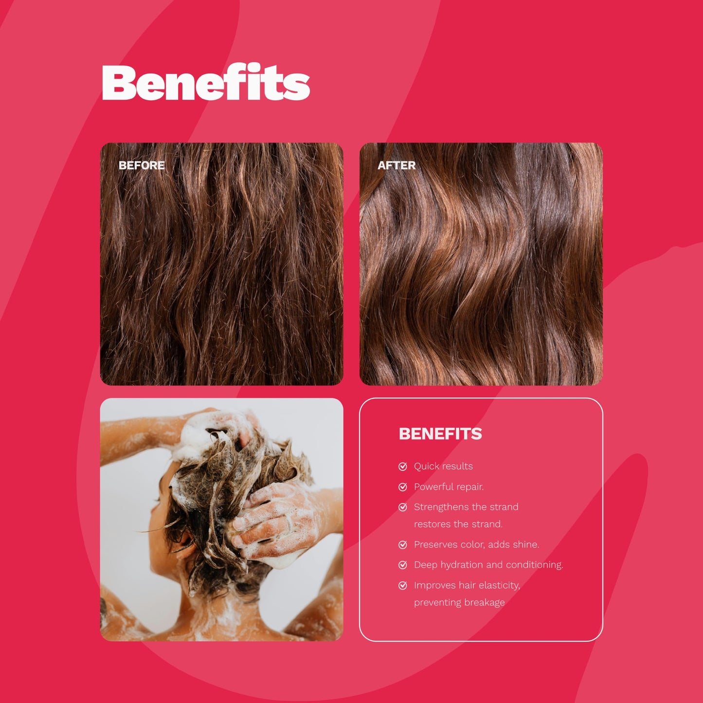 SOS Hair Repair Kit by Ginger Milk Natural Care | 4-Step Deep Repair & Hydration System | For Dry, Damaged & Color-Treated Hair | With Hyaluronic