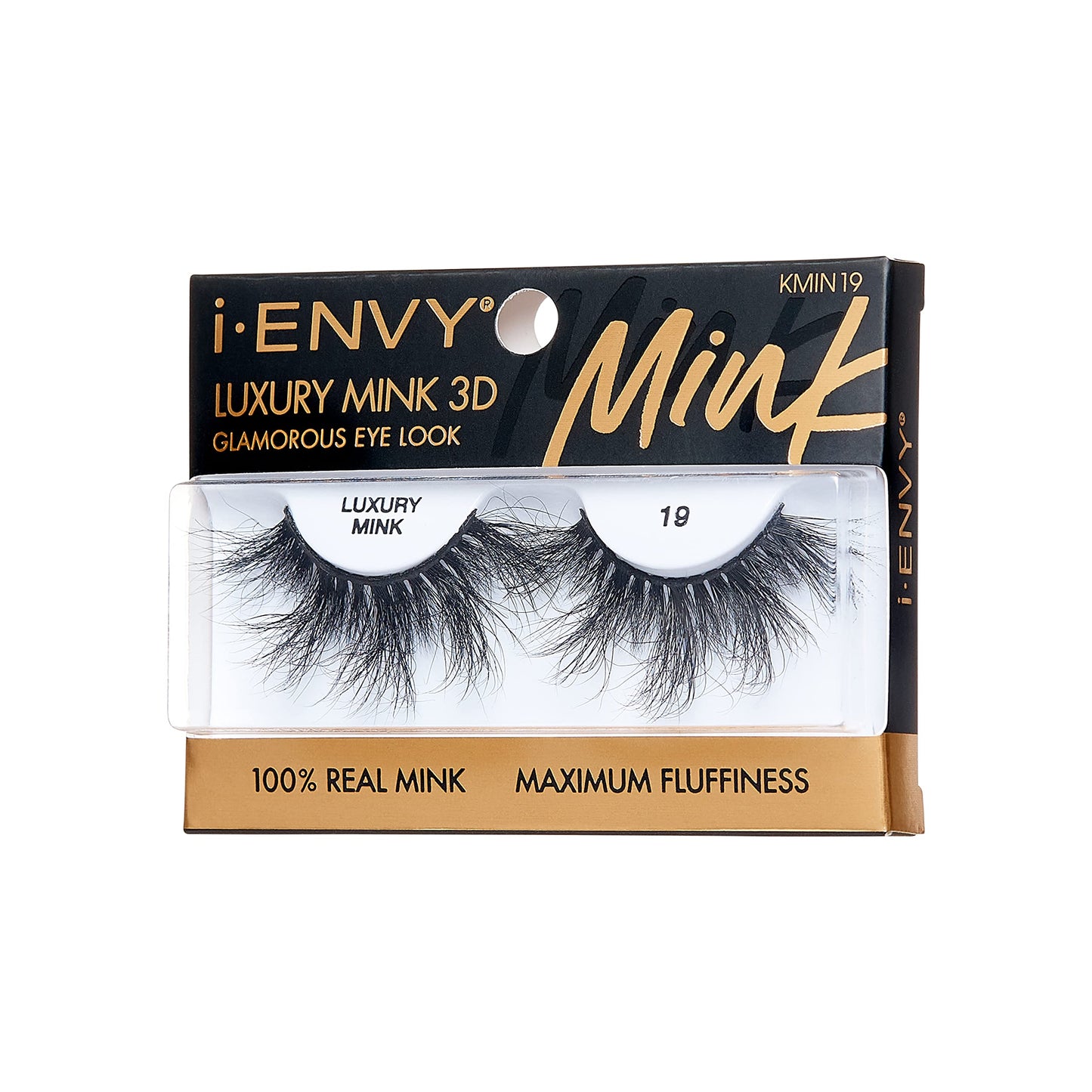 i-ENVY False Lashes Luxury Mink Collection Eyelashes 100% Real Mink Glamorous Eye Look Lashes Maximum Fluffiness 3D Multi-Curl Angle