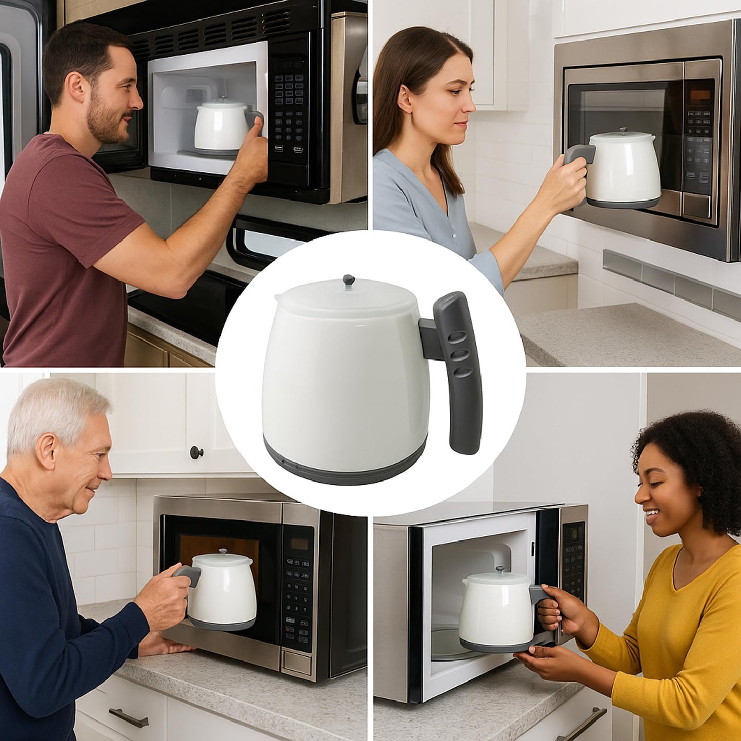 Microwave Tea Kettle Hot Pot Water Boiler 28 Ounce (800ML)