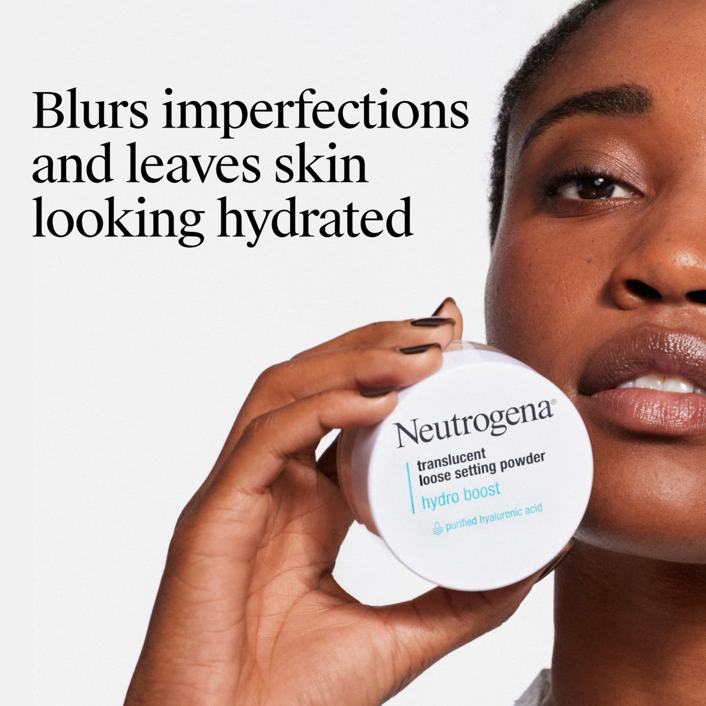Neutrogena Hydro Boost Translucent Loose Setting Powder with Purified Hyaluronic Acid for Smooth Skin, Blurs Imperfections and Sets Makeup