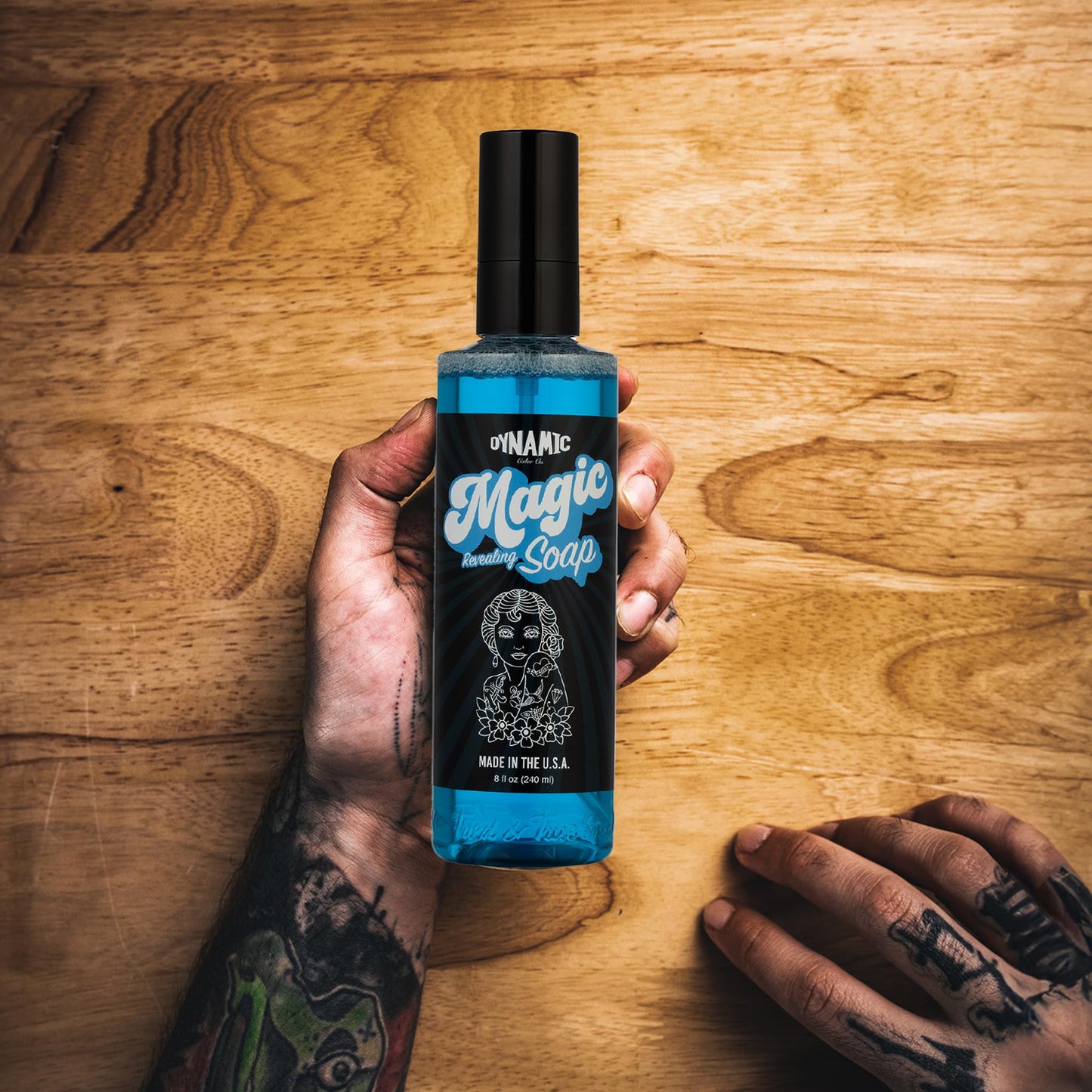 Dynamic Color Co- Magic Revealing Tattoo Soap - Foaming Formula for Stunning Reveals, Cruelty-Free and Gentle on Skin, USA Made (8 oz) Beauty & Personal Care Dynamic Color Co