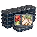 Bentgo Prep - 20-Piece 2-Compartment Reusable Meal Prep Containers with Lids, PFAS & BPA Free Materials, Durable, Microwave, Freezer, & Dishwasher…