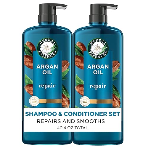 Herbal Essences Argan Oil Repair Shampoo & Conditioner Set, Moisturizes & Smoothes, Paraben-Free, Color-Safe, pH-Balanced, Citrus Scent, 20.2 Fl Oz