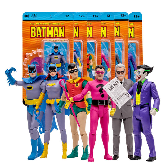 McFarlane Toys - DC Retro Batman 66, 6 Pack, 6in Scale Figures