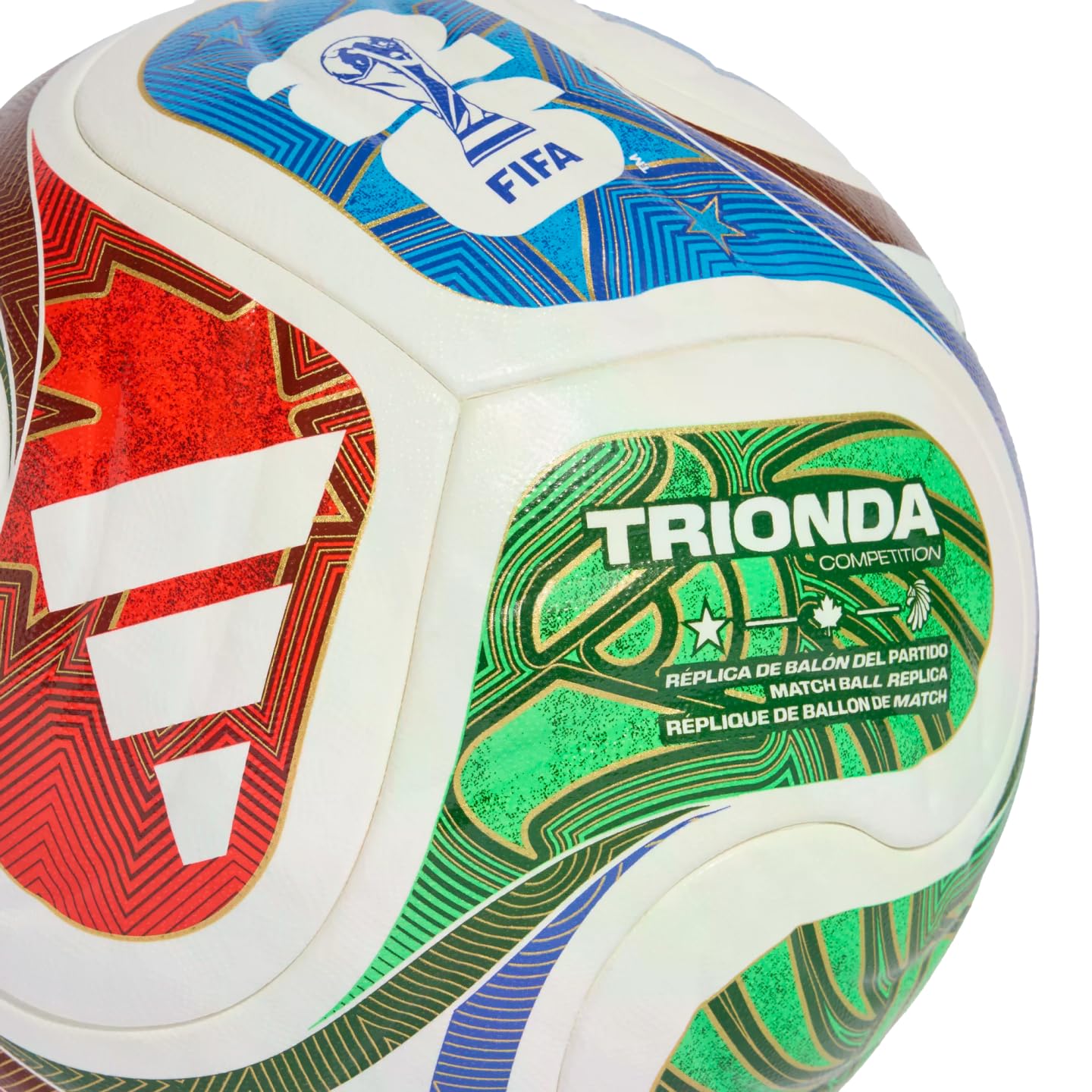 Adidas World Cup 2026 Competition Ball - Inspired by la Ola Wave Design, Seamless Surface for Precision and Stability, FIFA Quality Pro (5)